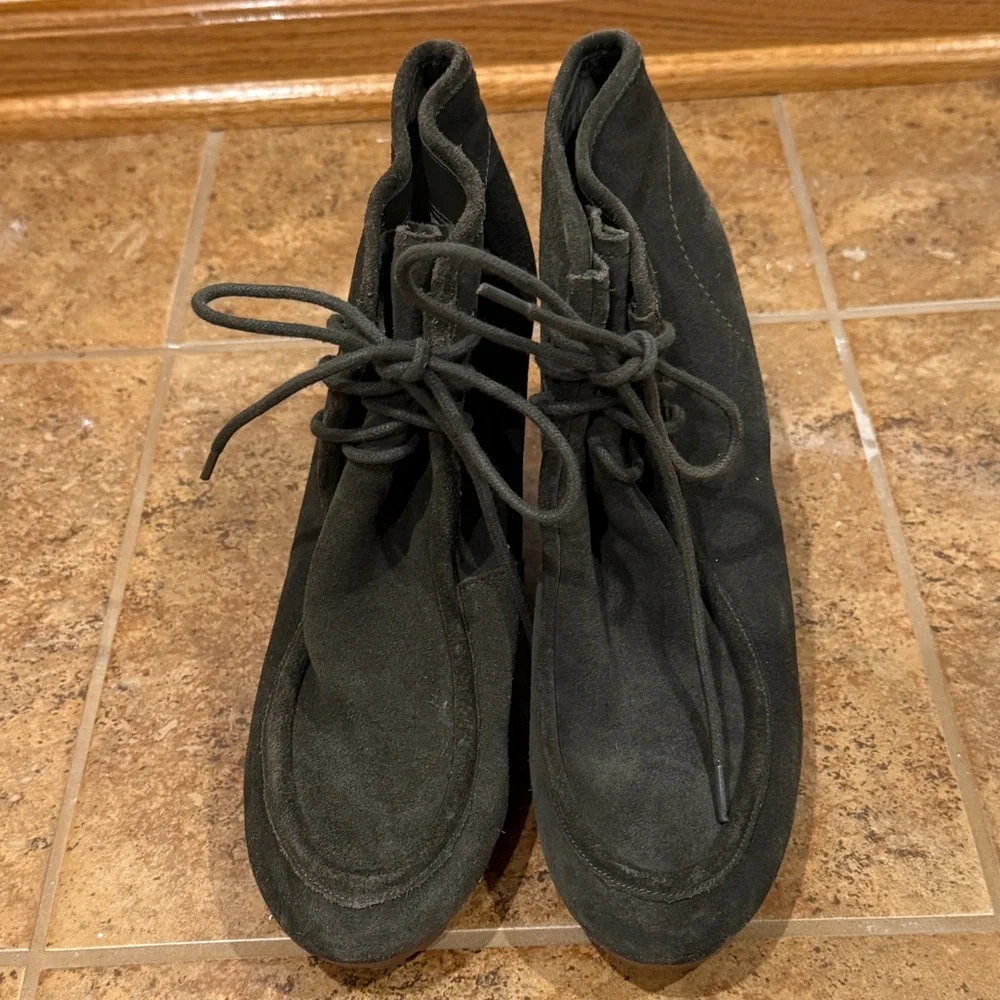 Michael Michael Kors Womens Rory Wedge Bootie 11 M Suede Ankle Deep‎ Green